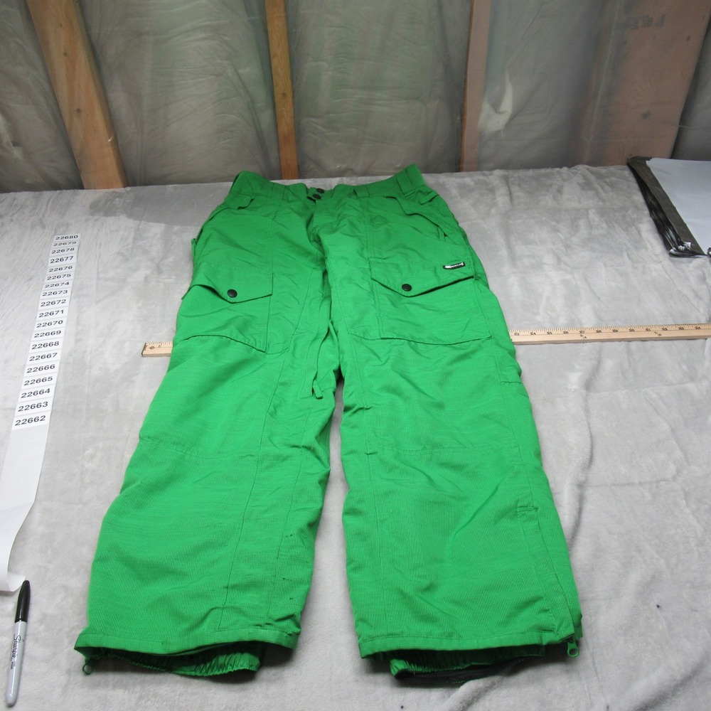 Aperature Ski Pants Mens Small Green Cargo‎ Insulated Water Resistant 32x30